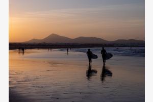 Sonnenuntergang am Surferstrand Famara Sonnenuntergang am Surferstrand Famara