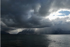 Regentag am Genfersee
