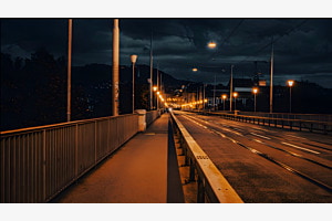 Kornhausbrücke bei Nacht
