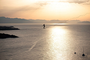 Walking above the sea Walking above the sea