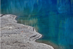 Fischer am Bergsee