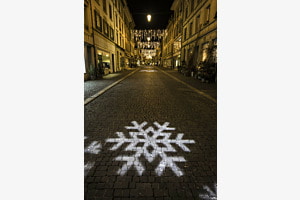 Schmiedengasse Burgdorf mit Schneeflocke