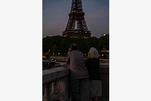 Two old friends visiting Paris