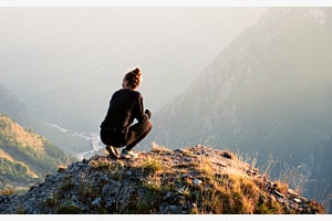 on the top