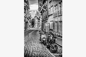 Motorbikes in Flagged Herrengasse