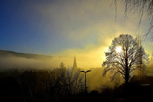 Sonnen Untergang in Zäziwil 