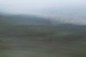 Abstrakte Landschaft im Nebel 