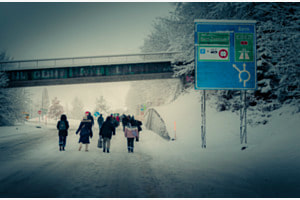 Bern im Schneegestöber 