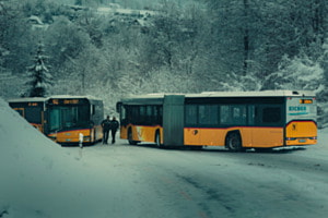 Postautos stecken fest