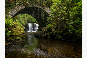 The Waterfall behind the Bridge