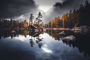 Spiegelung der Insel Spiegelung der Insel
