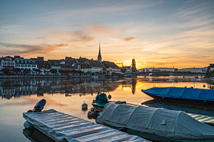 Sonnenaufgang am Rhein