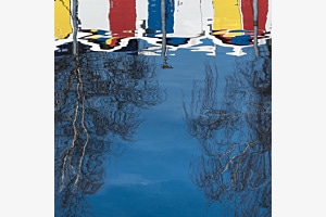 Mondrian-Farben am See