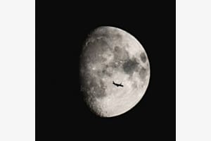 Munich-Lisbon past the moon