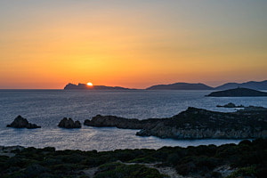 Südküste Sardinien bei Sonnenuntergang