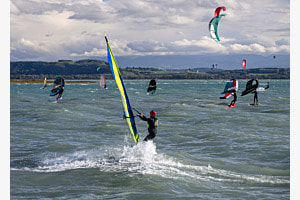 Neuenburger See - ein paradiesischer Tag für Surfer