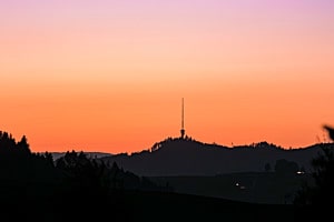 Bantiger im Abendrot