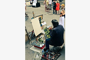 Old man painting