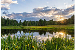 Sonnenuntergang im Emmental