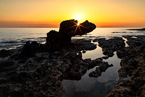 Die Sonne am Meer