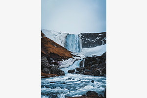 Clear cold Waterfall