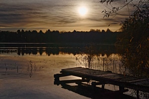 Abends am See