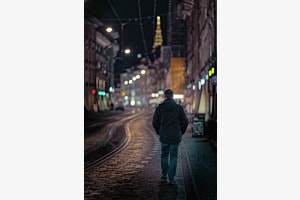 Exploring the city at night