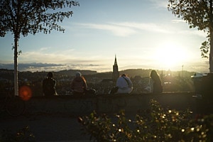 Ausklang im Rosengarten