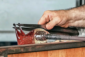 Glasbläser in Aktion