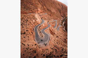 Winding road in Morocco Winding road in Morocco