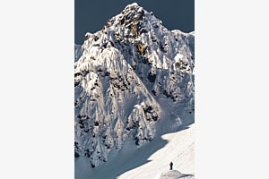 Tiny human vs big mountain 