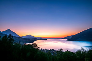 Night over Lake Thun