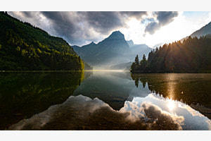 Alpensee Sonnenuntergang