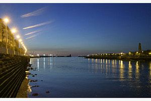 Portugalete bei Nacht
