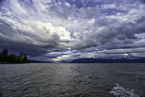 Wellen und Wolken