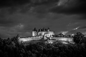 Schloss Greyerz am Abend