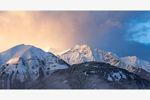 Sonnenaufgang über der Signinagruppe