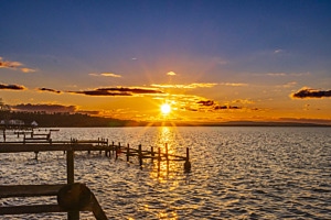 Sonnenuntergang über dem Steinhuder Meer