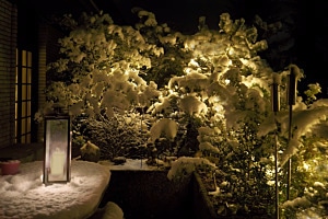 Terasse im Schnee
