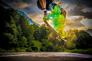 Powder-Explosion