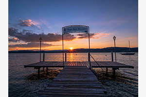 Sonnenuntergang am Murtensee