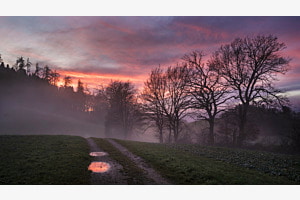 Abendrot über der "Chüeweid"