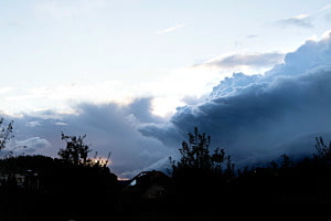 Aufkommendes Unwetter