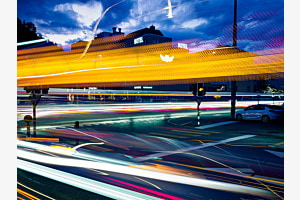 Evening Light Trails