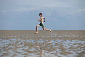 Sprint auf dem Wattenmeer