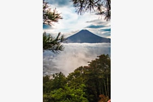 Nebel am Mount Fuji 