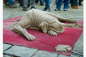 Hund aus Sand