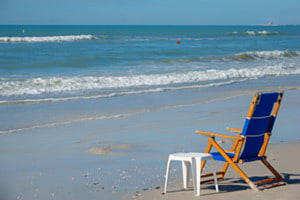 Liegestuhl am Strand