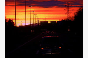 auf der Autobahn