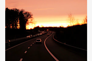 auf der Autobahn